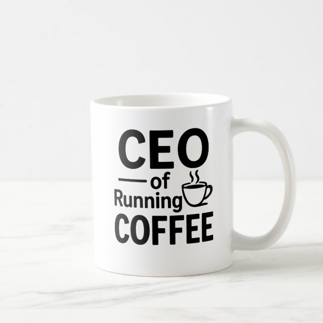Geschäftsführer von Running on Coffee Funny Office Kaffeetasse (Rechts)