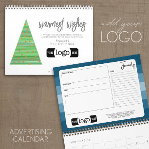Geschäftsgruß mit Logo-Geschenk Kalender