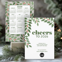 Geschäftsgrüße mit Kalender und Logo für 2024