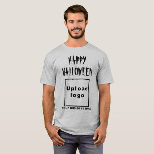 GeschäftsHalloween-Gruß auf grauem T - Shirt
