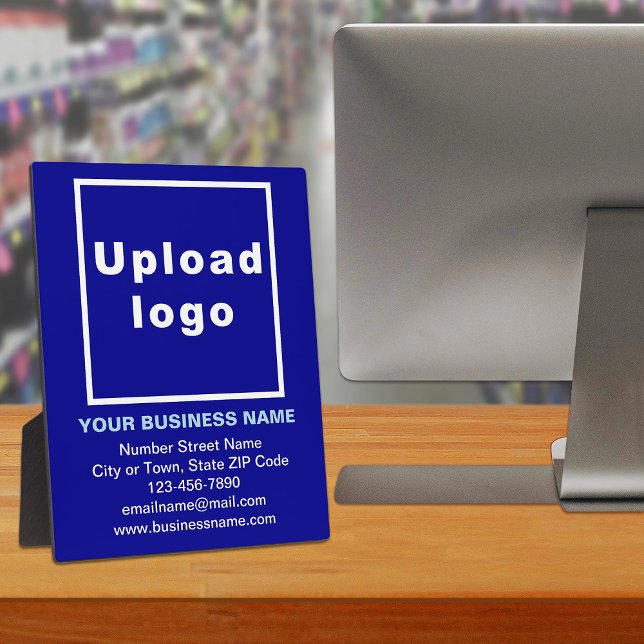 Geschäftsinformationen zu Blue Plaque Fotoplatte (Advertise your business. Build brand name awareness. Your business brand on blue plaque.)