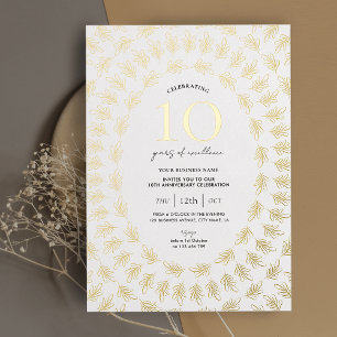 Geschäftsjubiläumsfeier Elegant Chic Folieneinladung