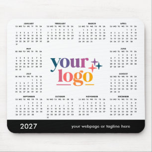 Geschäftskalender 2027 für das ganze Jahr auf eine Mousepad