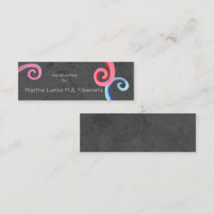 Geschäftskarte Black Swirls Mini Visitenkarte