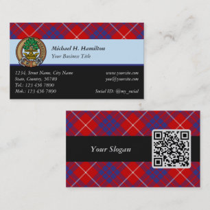 Geschäftskarte Clan Hamilton Red Tartan Visitenkarte