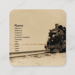 Geschäftskarte der Grand Trunk Western Lokomotive Quadratische Visitenkarte