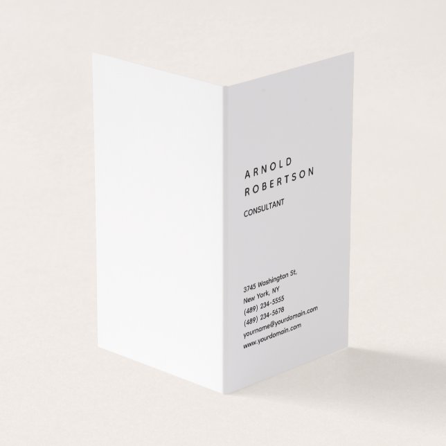Geschäftskarte des vertikalen White Trendy Consult Visitenkarten (Vorderseite)