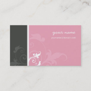 GESCHÄFTSKARTE elegant Bio, verve pink grau Visitenkarte