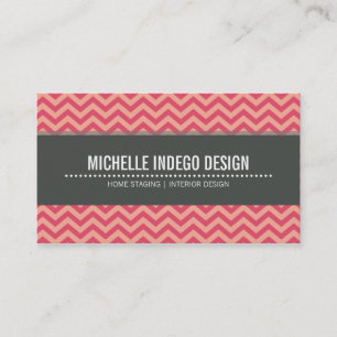 GESCHÄFTSKARTE: fett Zickzack Muster Visitenkarte