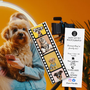 Geschäftskarte Filmstreifen Haustierfotograf Mini Visitenkarte