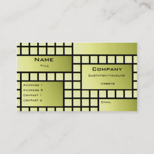 Geschäftskarte Funky Blocks, Olive Green Visitenkarte