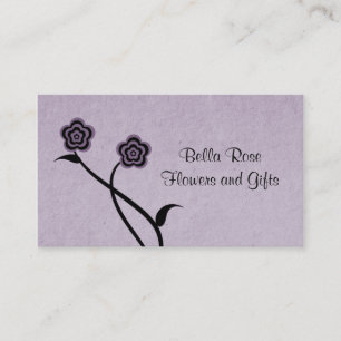Geschäftskarte Funky Floral Blooms, Lilac Visitenkarte