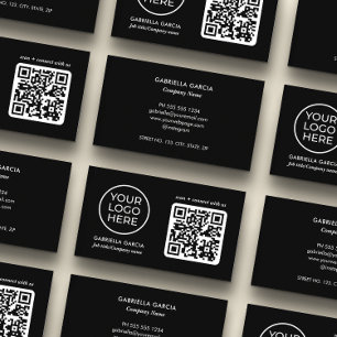 Geschäftskarte für das Black QR-Logo Visitenkarte