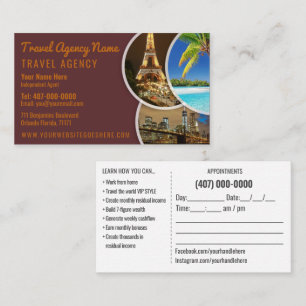 Geschäftskarte für den Agent Travel Template Visitenkarte