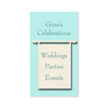 Geschäftskarte für die Minimalistische Party-Planu