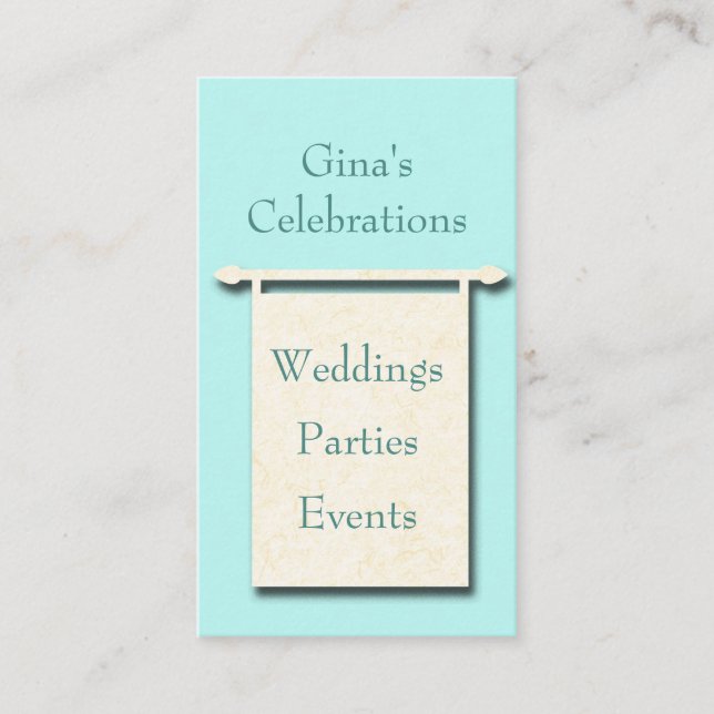 Geschäftskarte für die Minimalistische Party-Planu Visitenkarte (Vorderseite)
