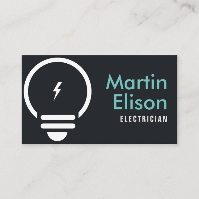 Geschäftskarte für Elektrounternehmer Visitenkarte (Vorderseite)