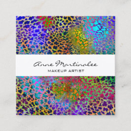 Geschäftskarte für farbige Animal Print Square Quadratische Visitenkarte