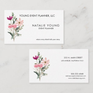 Geschäftskarte für Floral-Event-Planer Visitenkarte