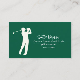 Geschäftskarte für Golflehrer vom Green Golf Club Visitenkarte
