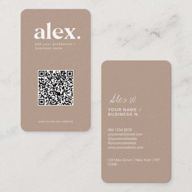 Geschäftskarte für moderne QR-Logos Visitenkarte (Vorne/Hinten)