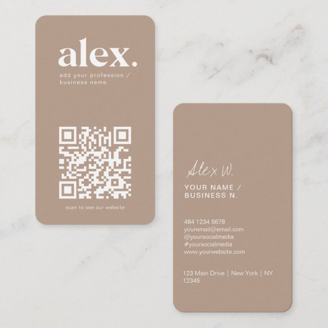 Geschäftskarte für moderne QR-Logos Visitenkarte (Vorne/Hinten)