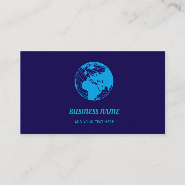 Geschäftskarte für Reisen mit dem Globe-Logo Visitenkarte (Vorderseite)