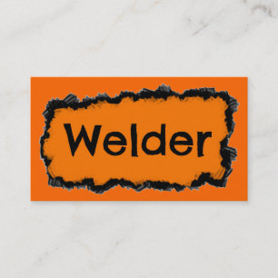 Geschäftskarte für Welder Black und Orange Visitenkarte