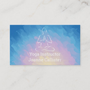 Geschäftskarte für Yoga- oder Pilates-Lehrer Visitenkarte
