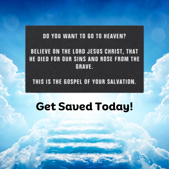 GESCHÄFTSKARTE "GOSPEL TRACTS" VISITENKARTE (Von Creator hochgeladen)