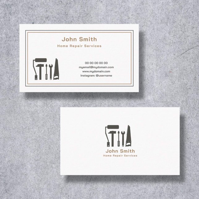 Geschäftskarte Handyman & Zuhause Repair Service Visitenkarte (Handyman & Home Repair Service Business Card)