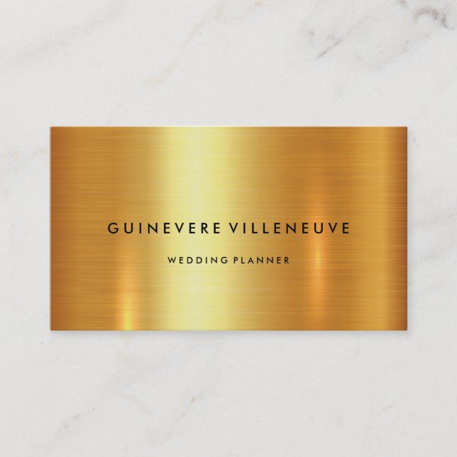 Geschäftskarte im LuxusImitatgold kundengerecht Visitenkarte (Vorderseite)