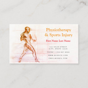 Geschäftskarte Physiotherapie und Sportverletzung Visitenkarte