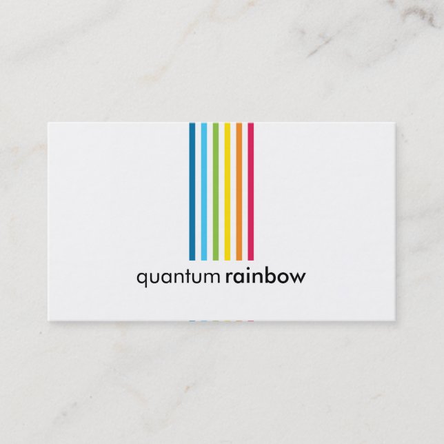 GESCHÄFTSKARTE: Regenbogenstreifen 1 Visitenkarte (Vorderseite)
