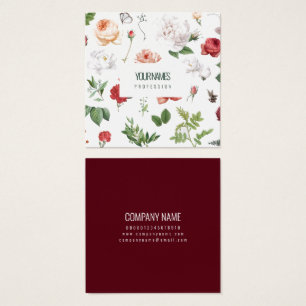 GESCHÄFTSKARTE: "VINTAGE BLUME"