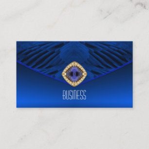 Geschäftskarten Art Deco Blau Diamant Juwel Visitenkarte