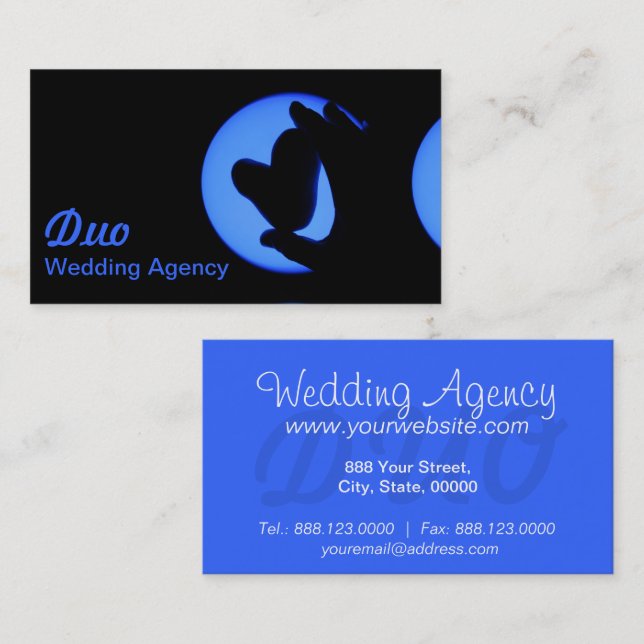 Geschäftskarten der Hochzeitsagentur Visitenkarte (Vorne/Hinten)