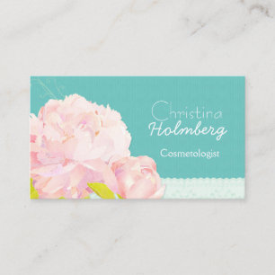 Geschäftskarten des eleganten floralen Kosmetologe Visitenkarte