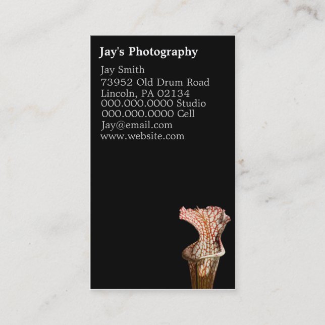 Geschäftskarten für Blumenfotografie Visitenkarte (Vorderseite)