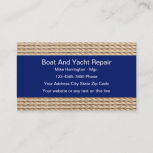 Geschäftskarten für Boots- und Yacht-Reparatur Visitenkarte