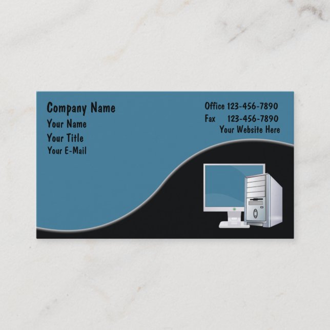 Geschäftskarten für Computer Visitenkarte (Vorderseite)