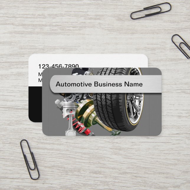 Geschäftskarten für cooles Automotive-Theme Visitenkarte (Vorderseite/Rückseite Beispiel)