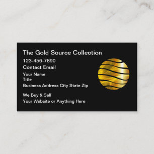 Geschäftskarten für den An- und Verkauf von Gold Visitenkarte