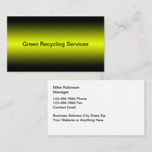 Geschäftskarten für grünen Recycling-Service Visitenkarte