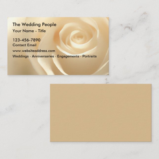 Geschäftskarten für Hochzeitfotografie Visitenkarte (Vorne/Hinten)