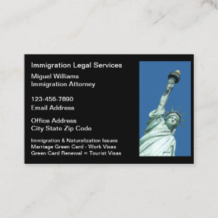 Geschäftskarten für Immigration Law Atney Business Visitenkarte