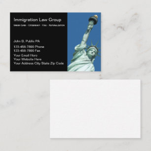 Geschäftskarten für Immigration Law Atney Business Visitenkarte