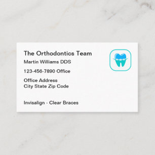 Geschäftskarten für Logos für Kieferorthopädie Visitenkarte