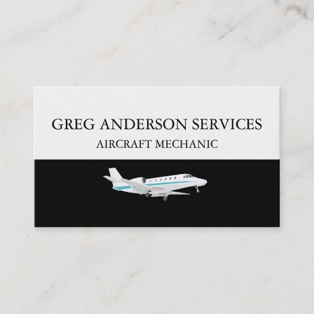 Geschäftskarten für moderne Flugzeugmechaniken Visitenkarte (Vorderseite)