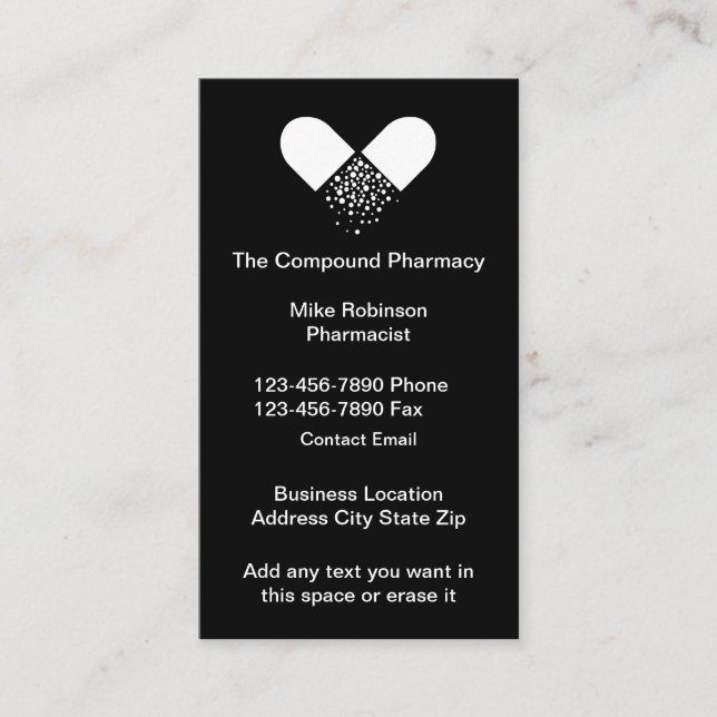 Geschäftskarten für Pharmazie Visitenkarte (Vorderseite)